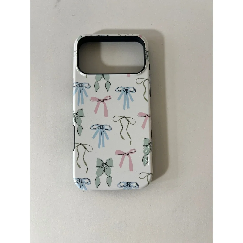 Casely iPhone 15 Pro Max Case Coquette Girlie Pastel Bows Pattern‎ MagSafe